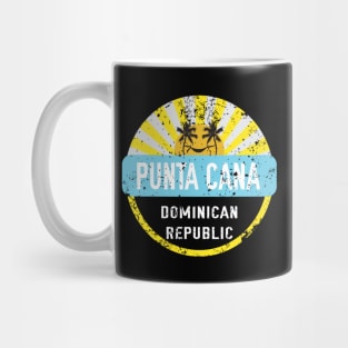 Punta Cana Dominican Republic Beach Vacation Vintage Retro Distressed Mug